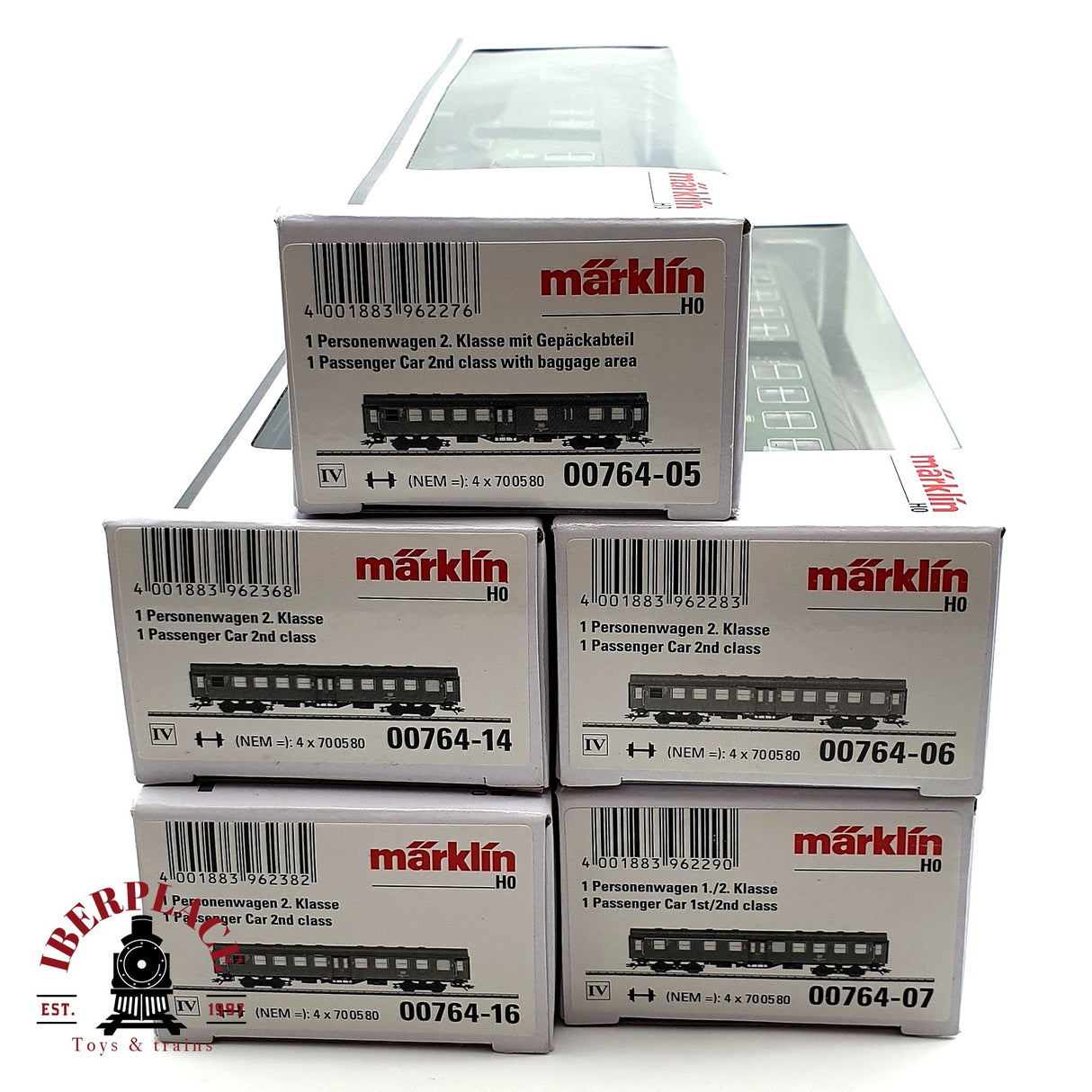 ♻️🔒 Märklin 00764 vagón pasajeros de remodelacion 1ª/2ª clase H0 escala 1:87