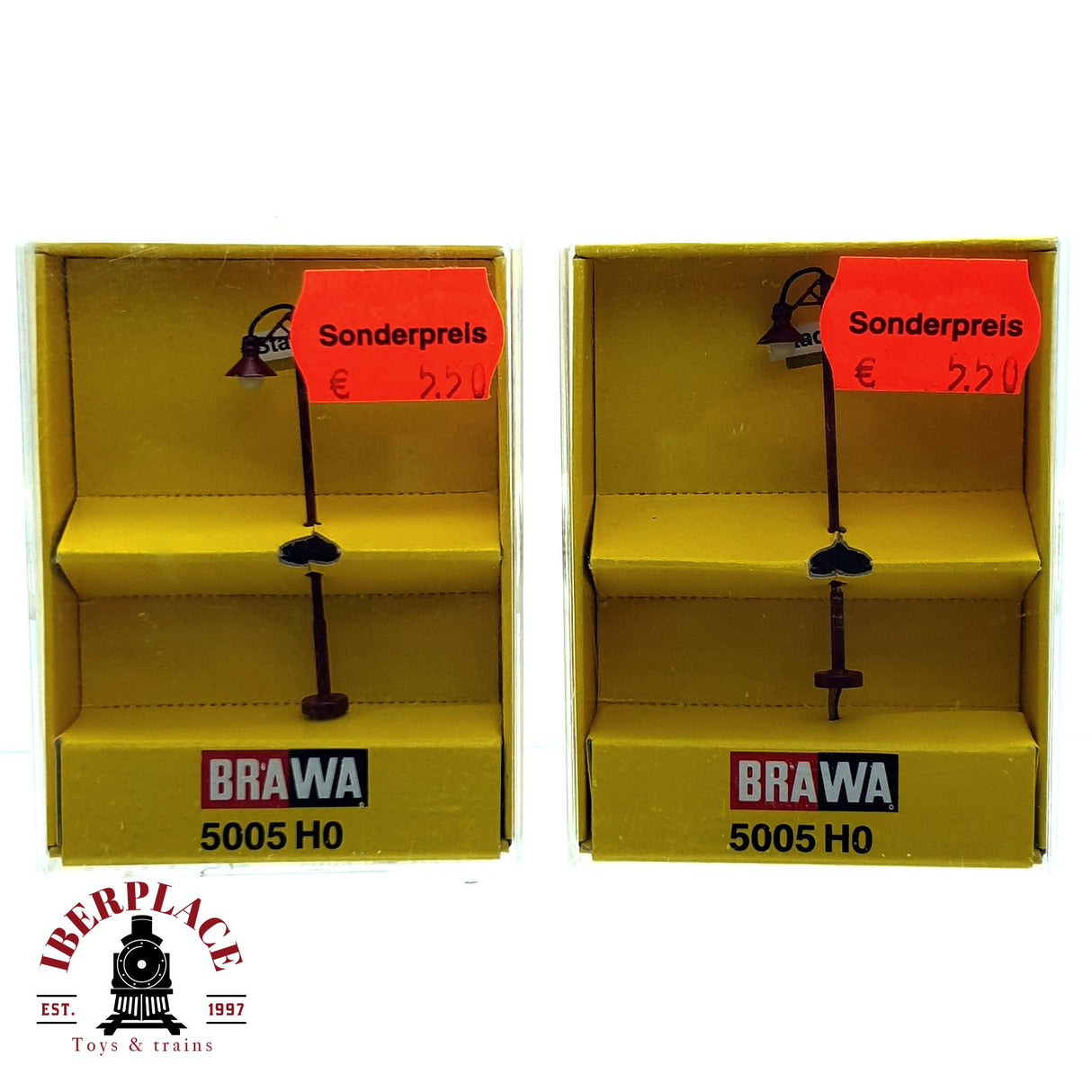♻️ BRAWA 2x 5005 Farola de ciudad H0 escala 1:87 E19