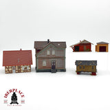 ♻️ 5x edificios casetas y casa residencial maqueta decoración Escala H0 1:87
