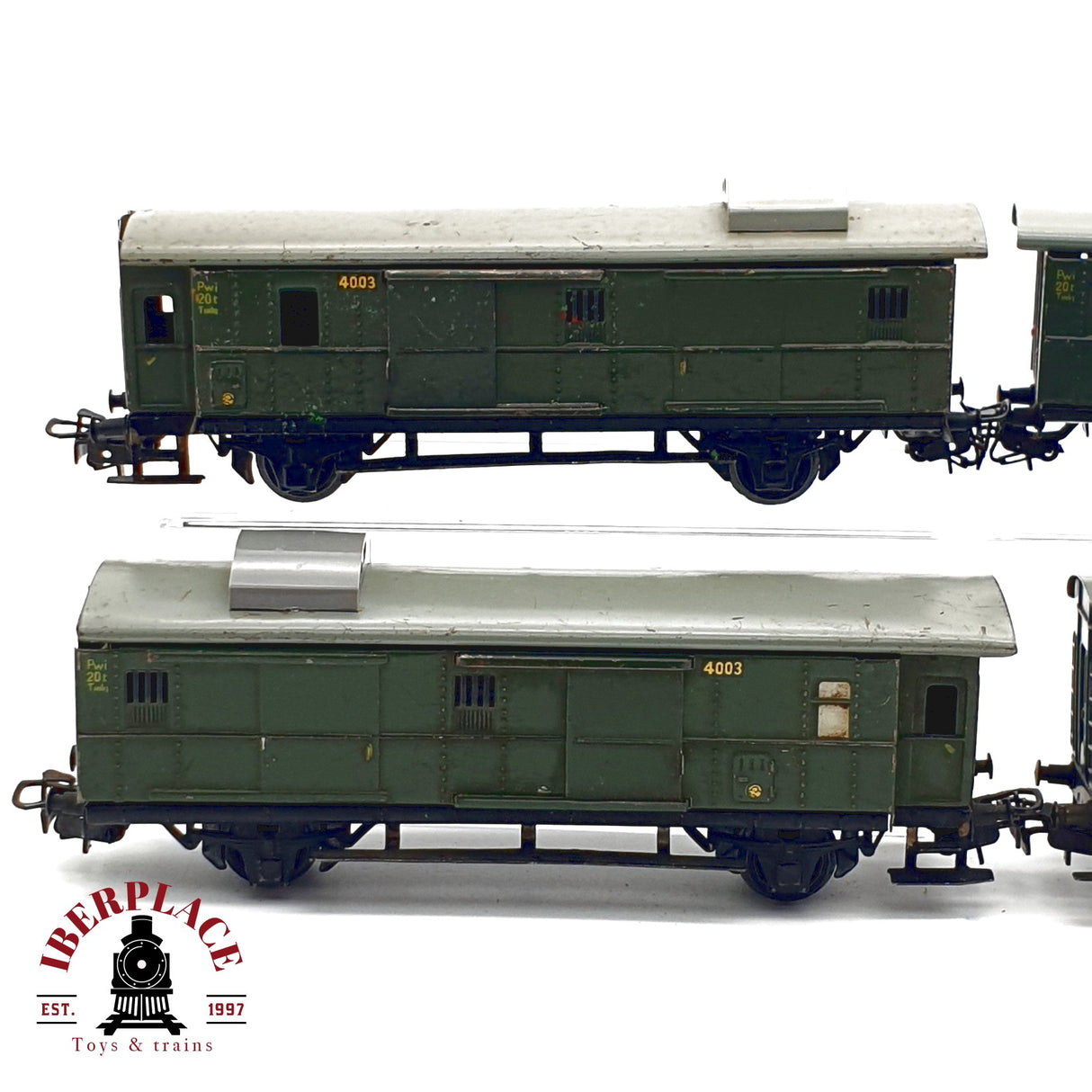 ♻️ 4x Märklin vagones pasajeros 4003 en metal piezas o repuestos H0 escala 1:87 E20