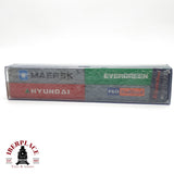 ♻️ Electrotren 0143 set de 4 contenedores internacional Maersk Evergreen Hyundai H0 escala 1:87 A27