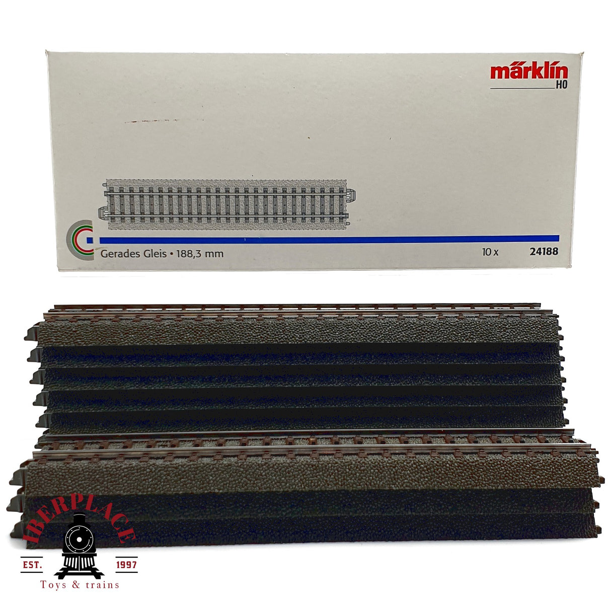 ♻️ Märklin 7x 24188 3x 24172 Vias rectas sistema C H0 escala 1:87 E20