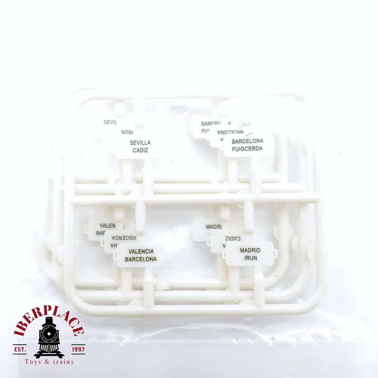 🆕 Mabar - Placas de itinerario 4 itinerarios diferentes H0 escala 1:87