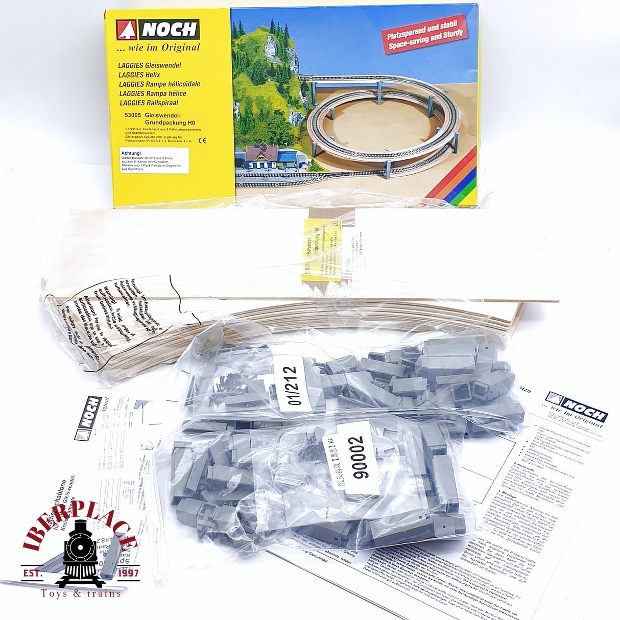 💡 🧨 Noch - 53005 LAGGIES Kit de espiral ferroviaria, círculo básico H0 escala 1:87