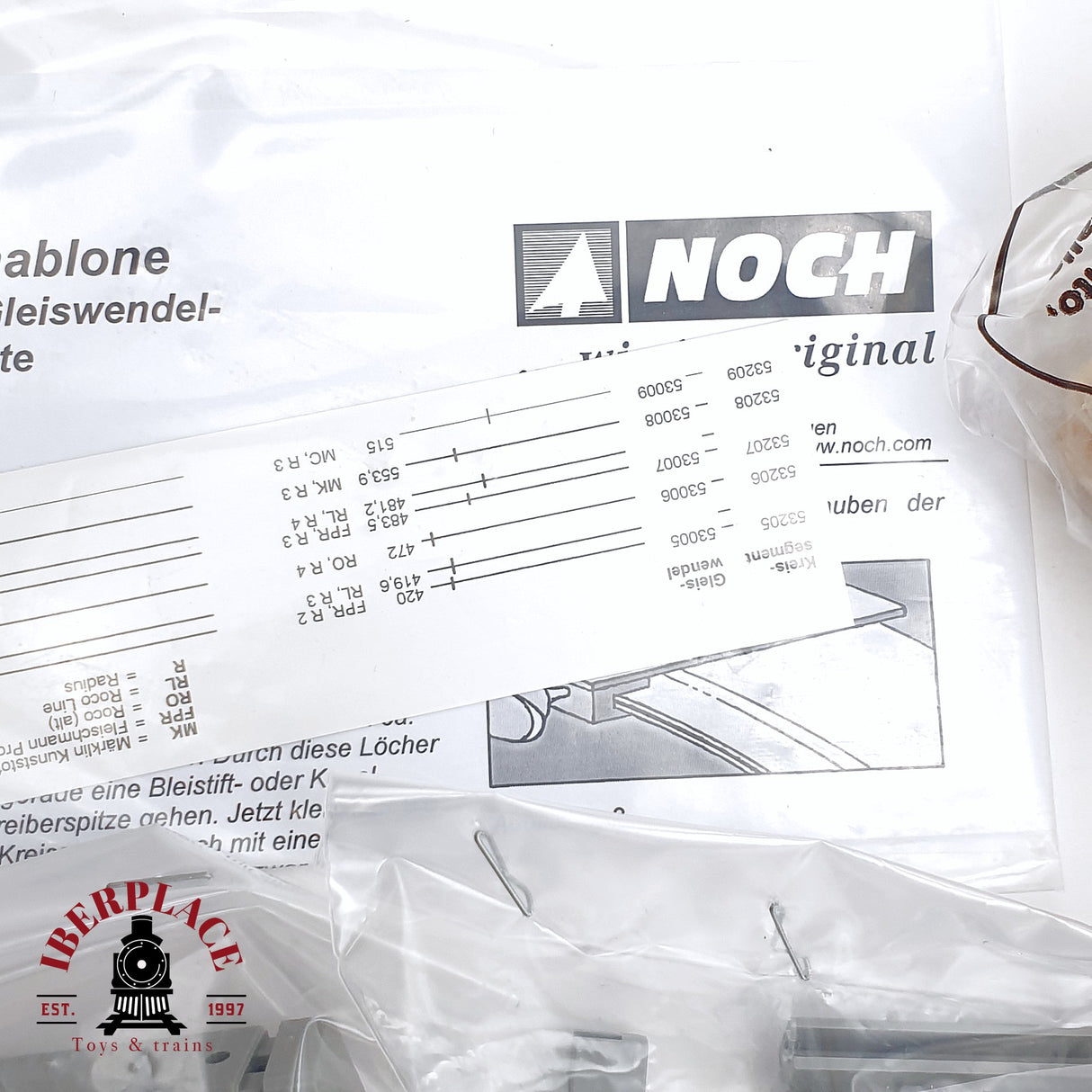 💡 🧨 Noch - 53005 LAGGIES Kit de espiral ferroviaria, círculo básico H0 escala 1:87