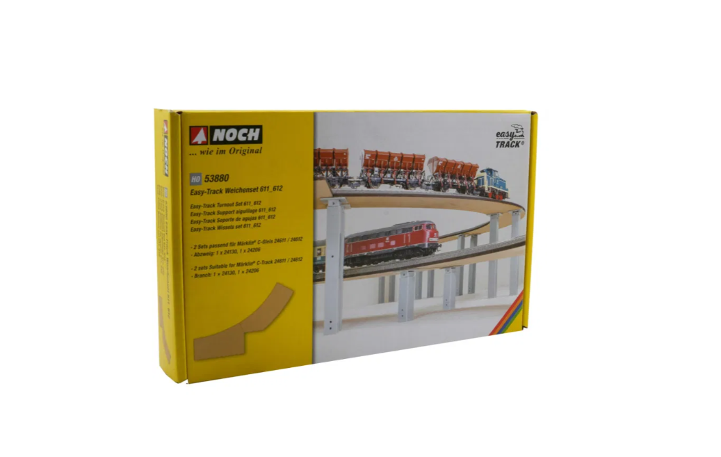 🧨 Liquidación – Noch 53880 Juego de desvíos 611_612 easy TRACK H0 + N + TT