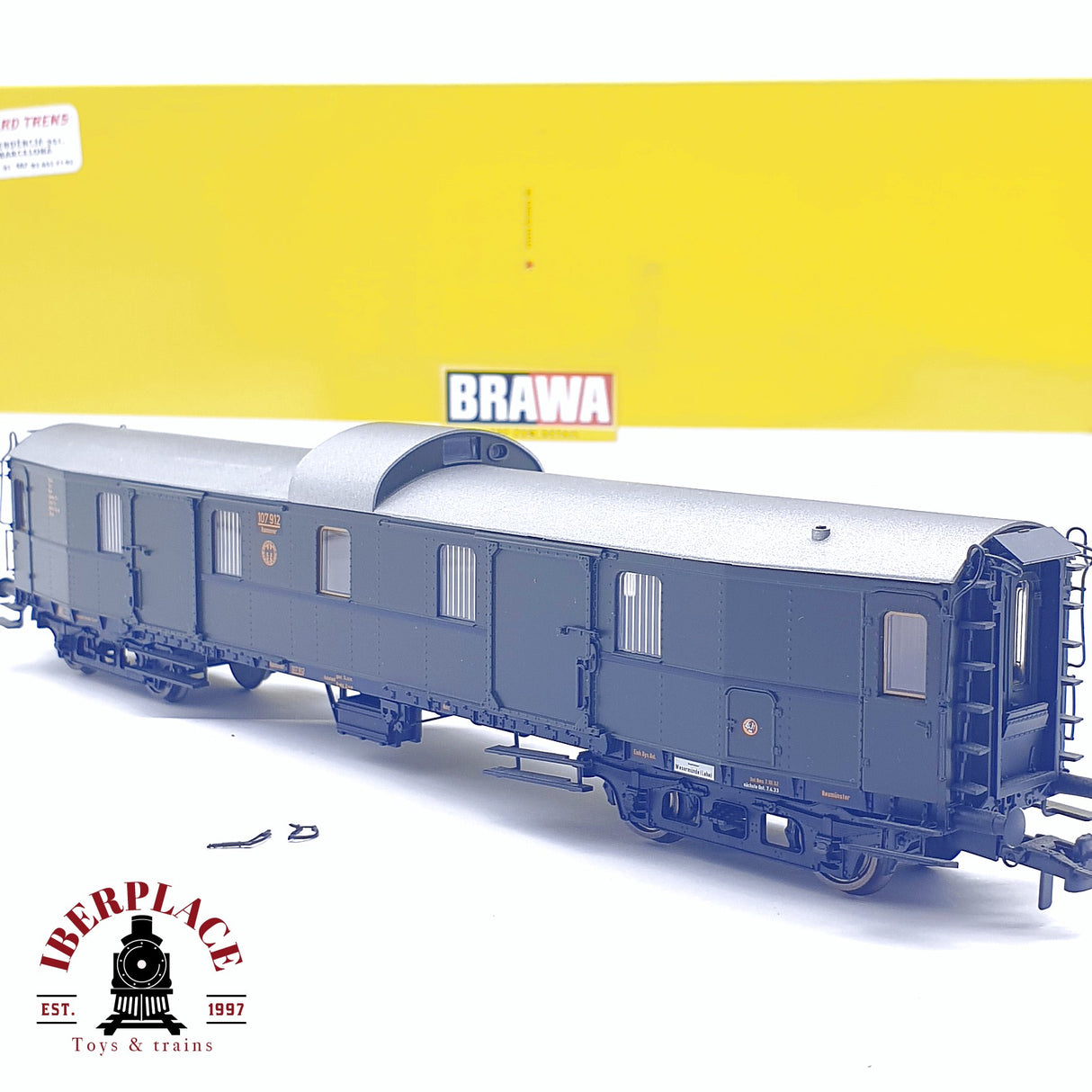 ♻️ Segunda mano - DC BRAWA 45403 vagón pasajeros equipajes DRG 107 912 H0 escala 1:87
