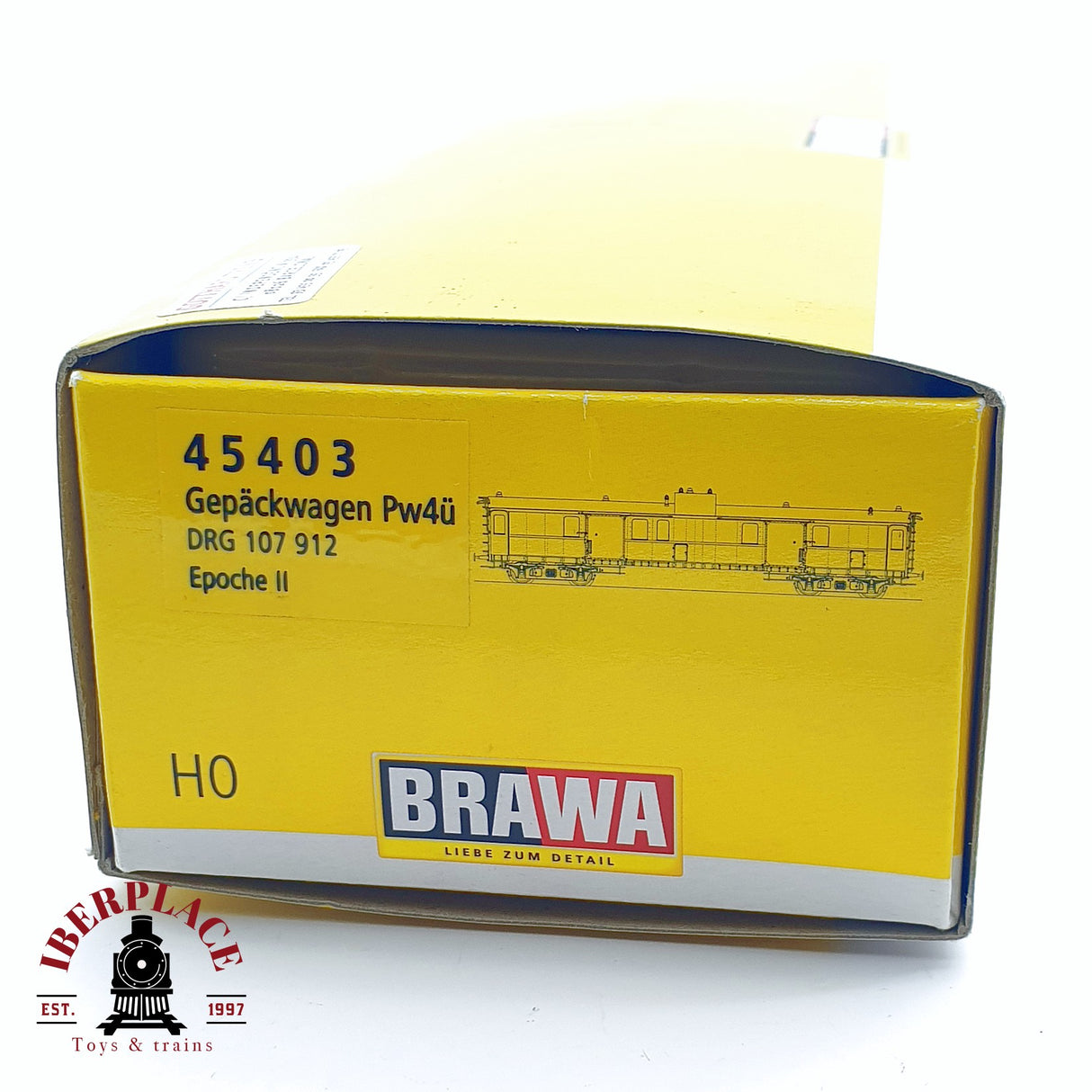 ♻️ Segunda mano - DC BRAWA 45403 vagón pasajeros equipajes DRG 107 912 H0 escala 1:87
