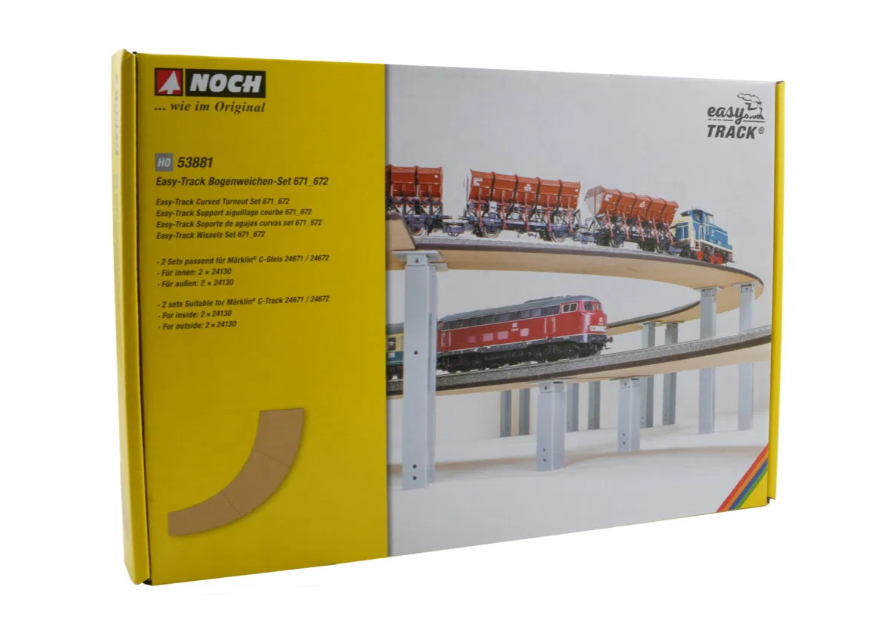 🧨 Liquidación – Noch 53881 Juego de desvíos curvos easy TRACK H0 + N + TT
