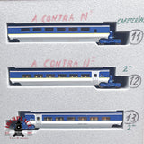 ♻️ Segunda mano - 3x KATO 10-1297 / 1298 Unidad eléctrica de tren EUROSTAR e300 composición 16 Teiligs N escala 1:160