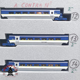 ♻️ Segunda mano - 3x KATO 10-1297 / 1298 Unidad eléctrica de tren EUROSTAR e300 composición 16 Teiligs N escala 1:160
