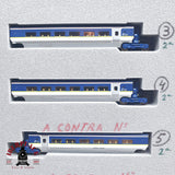 ♻️ Segunda mano - 3x KATO 10-1297 / 1298 Unidad eléctrica de tren EUROSTAR e300 composición 16 Teiligs N escala 1:160