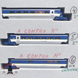 ♻️ Segunda mano - 3x KATO 10-1297 / 1298 Unidad eléctrica de tren EUROSTAR e300 composición 16 Teiligs N escala 1:160