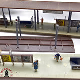 ♻️ 2da mano -  FALLER estación de tren Mittelstadt con plataformas y figuras H0 escala 1:87 A11