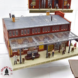 ♻️ 2da mano -  FALLER estación de tren Mittelstadt con plataformas y figuras H0 escala 1:87 A11