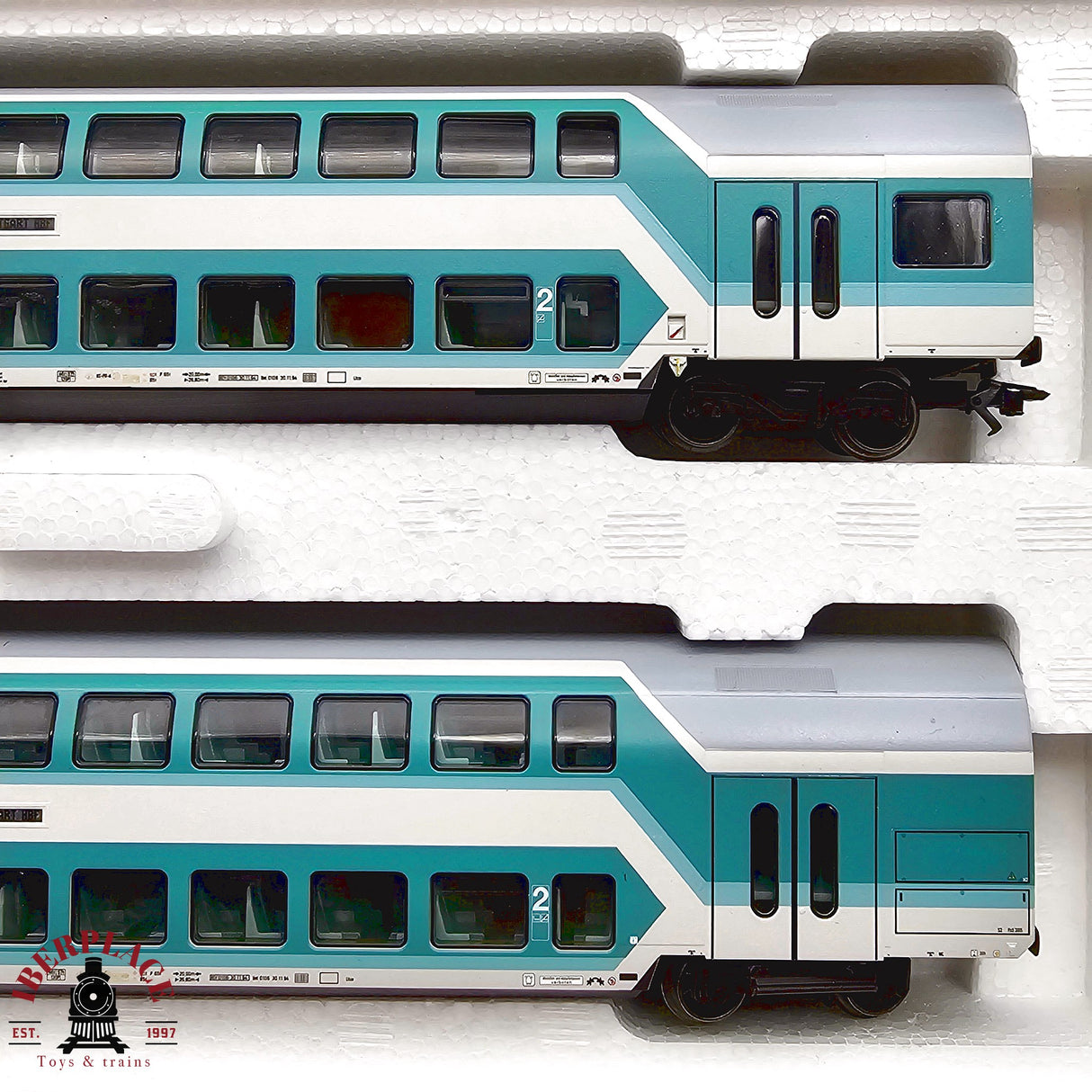 ♻️ 2da mano - Märklin 43580 set de vagones de doble piso DB H0 escala 1:87 EH011