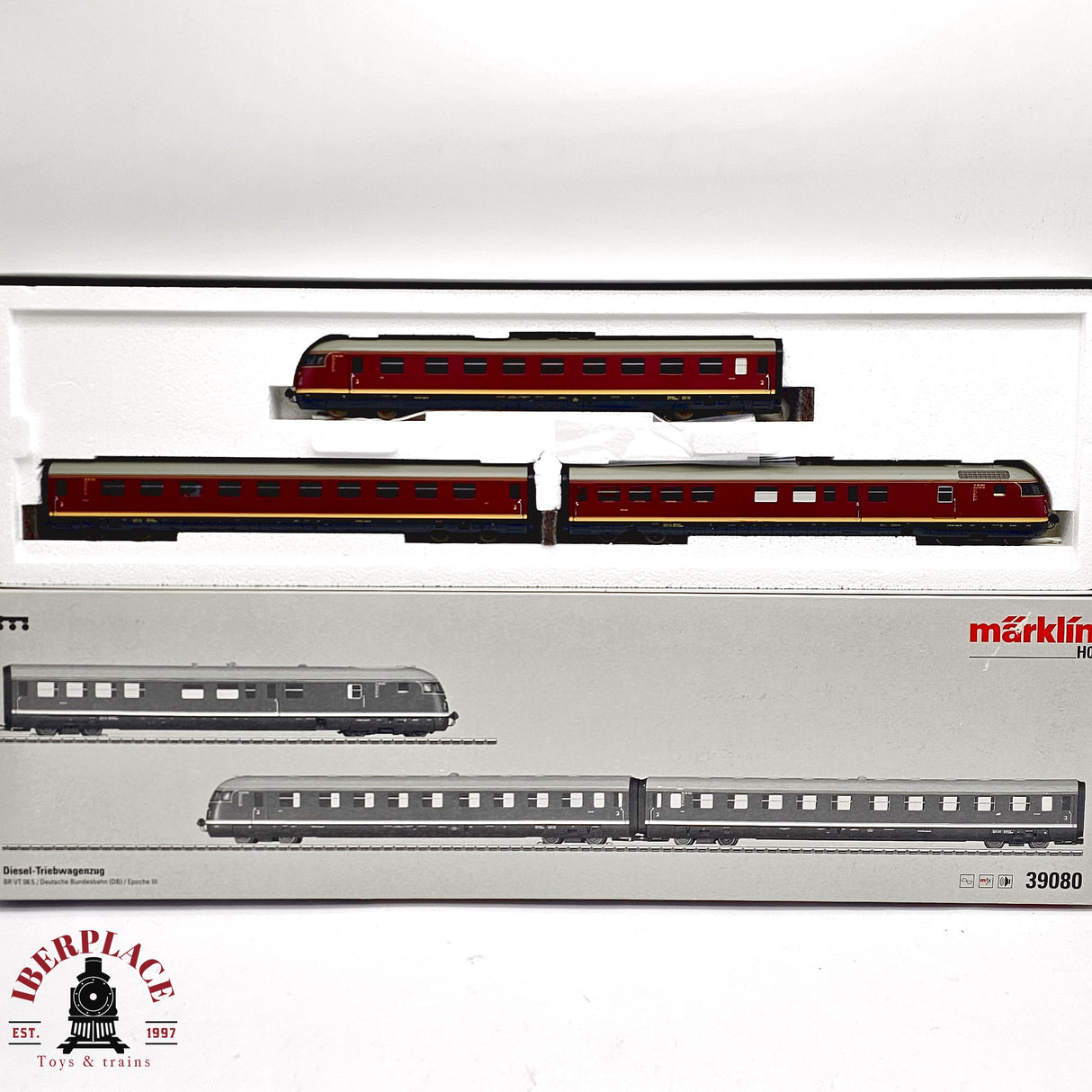 ♻️ 2da mano - Märklin 39080 Set Digital Locomotora DB BR VT08.5 con sonido H0 escala 1:87 EH011