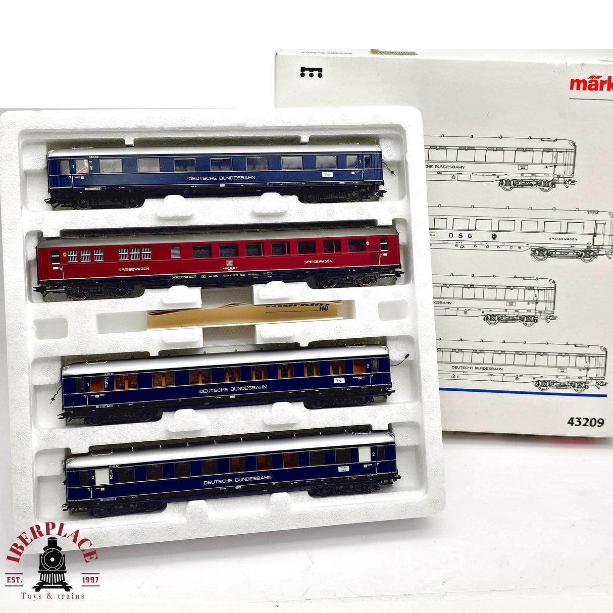 ♻️ 2da mano - Märklin 43209 set de vagones Loreley DB H0 escala 1:87 EH011
