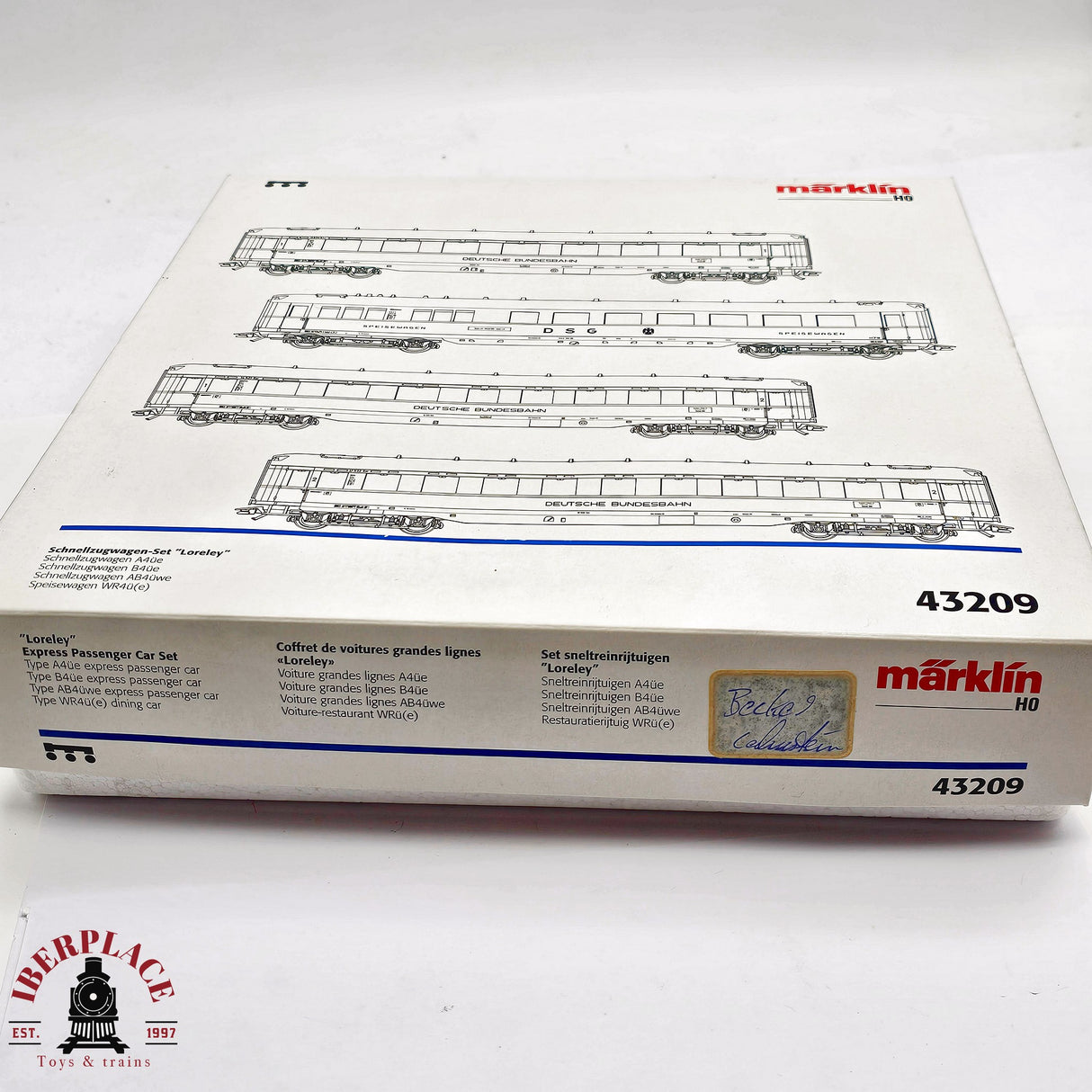♻️ 2da mano - Märklin 43209 set de vagones Loreley DB H0 escala 1:87 EH011