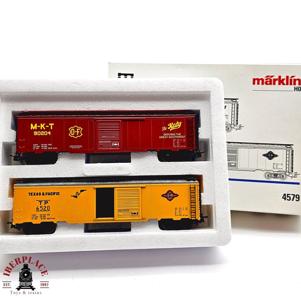 ♻️ 2da mano - Märklin 4579 Set vagones Texas & Pacific D-F H0 escala 1:87 EH011