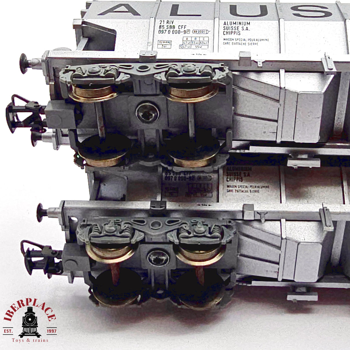 ♻️ 2da mano - DC Liliput 2x vagones Alusuisse SBB CFF  H0 escala 1:87 EH011