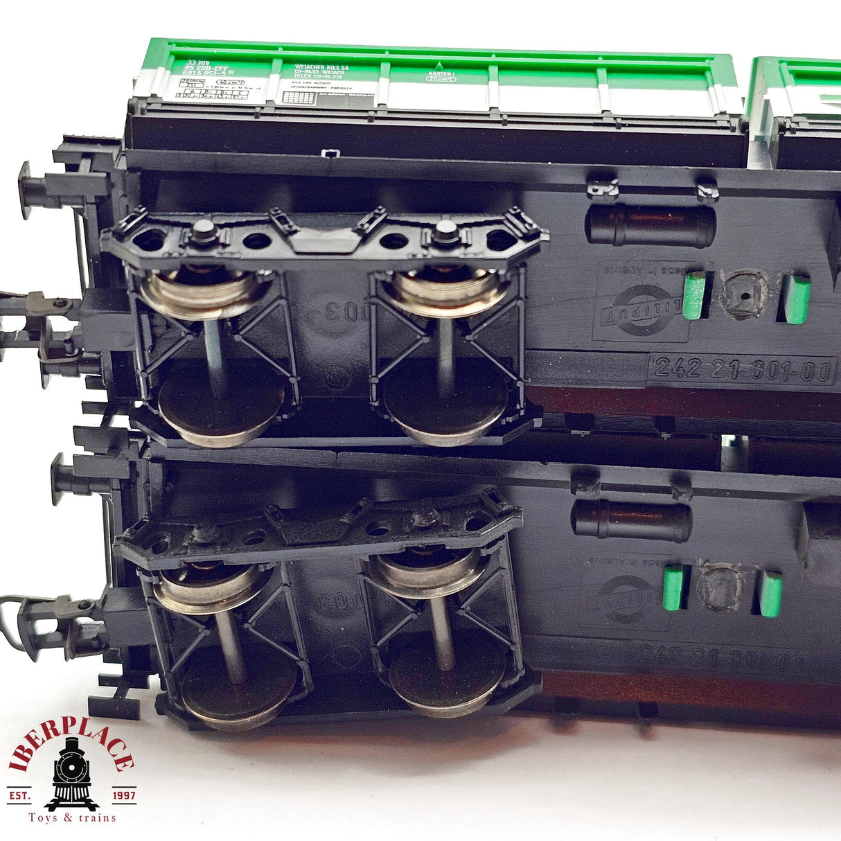 ♻️ 2da mano - DC Liliput 2x vagones Weiacher Kies SBB CFF H0 escala 1:87 EH011