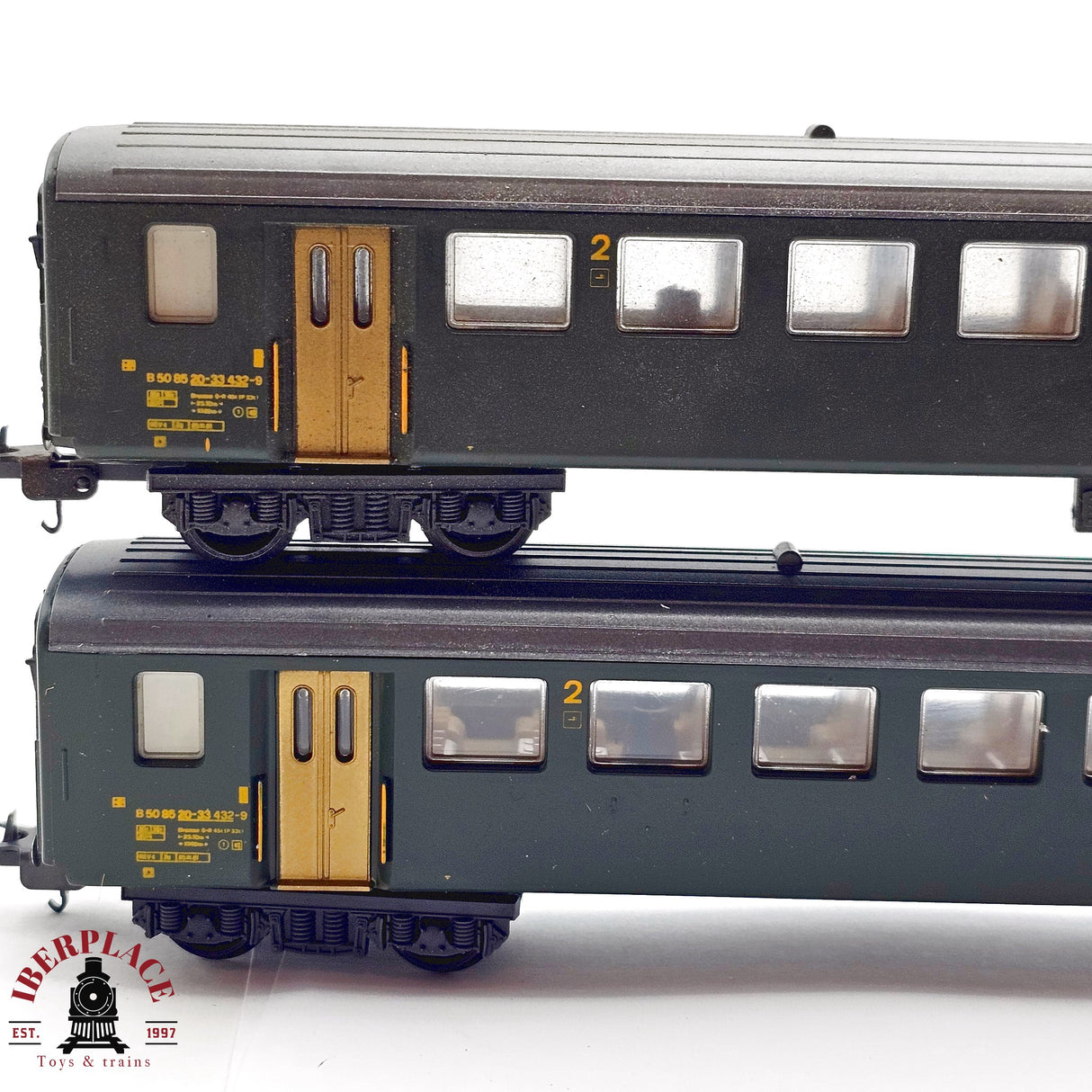 ♻️ 2da mano -  DC Lima 2x vagones pasajero clase 2 SBB H0 escala 1:87 EH011