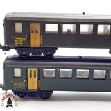 ♻️ 2da mano -  DC Lima 2x vagones pasajero clase 2 SBB H0 escala 1:87 EH011
