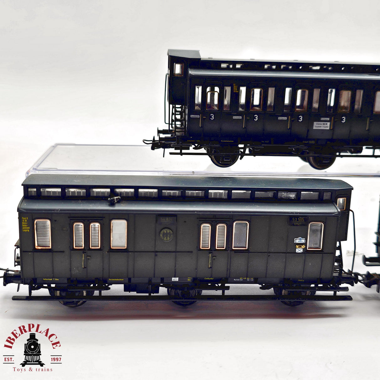 ♻️ 2da mano -  DC Roco 3x vagones pasajeros y postales DRG H0 escala 1:87 EH011