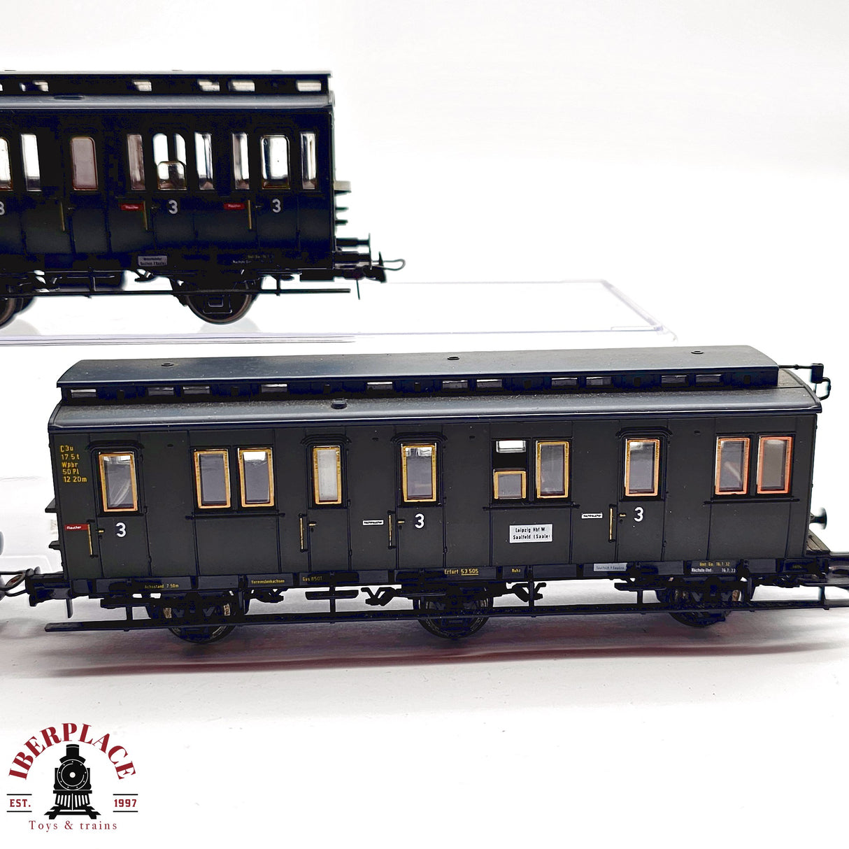 ♻️ 2da mano -  DC Roco 3x vagones pasajeros y postales DRG H0 escala 1:87 EH011