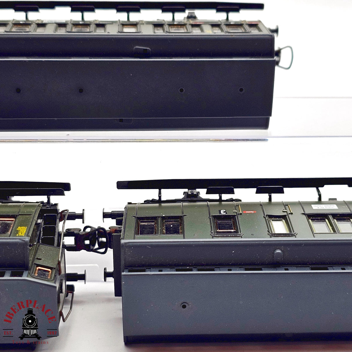 ♻️ 2da mano -  DC Roco 3x vagones pasajeros y postales DRG H0 escala 1:87 EH011