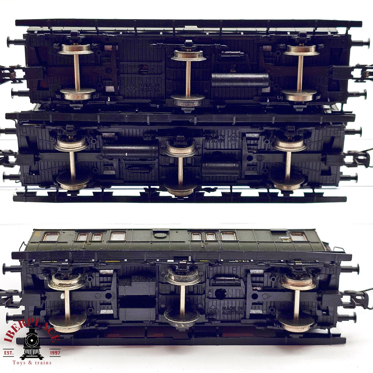 ♻️ 2da mano -  DC Roco 3x vagones pasajeros y postales DRG H0 escala 1:87 EH011