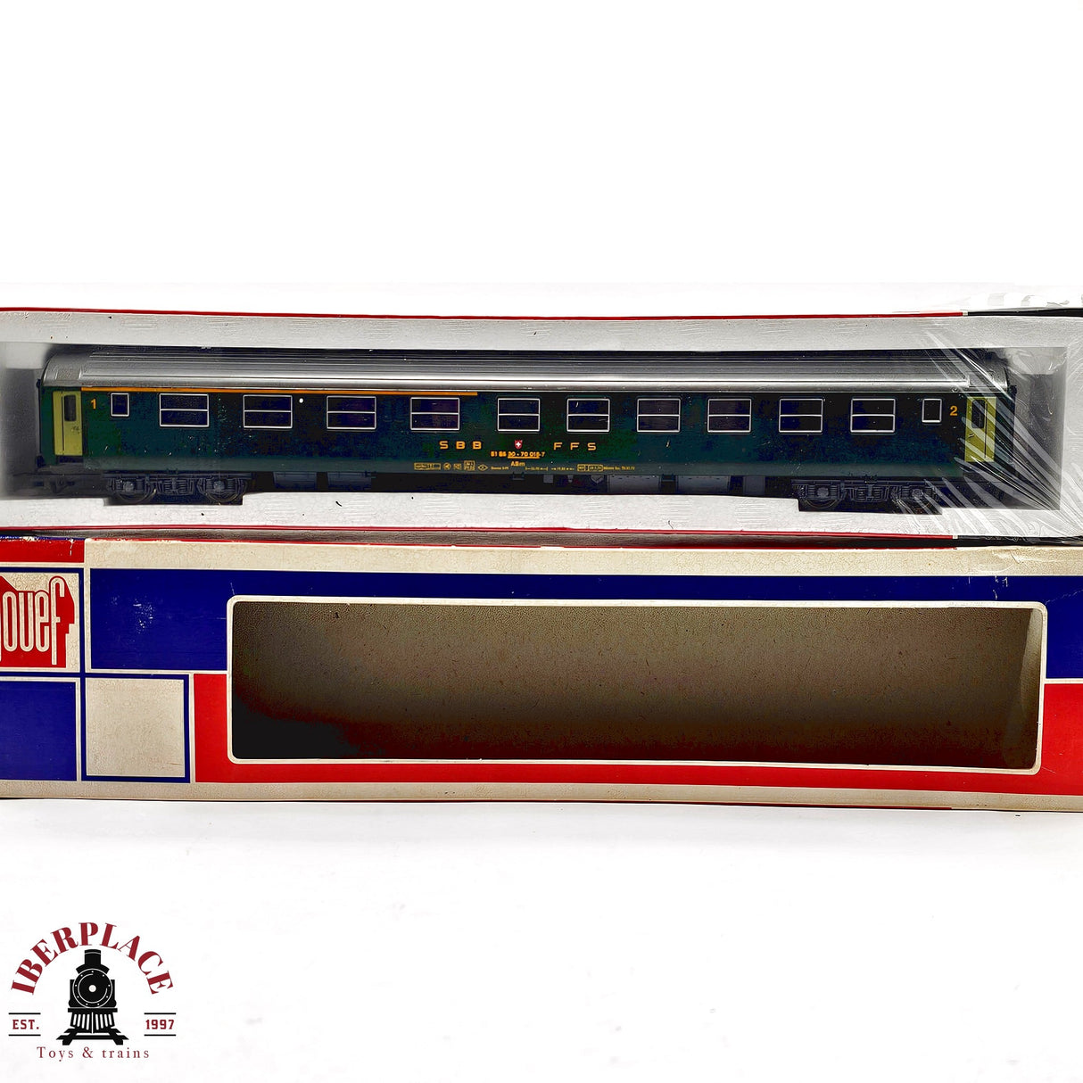 ♻️ 2da mano - DC Jouef 5783 vagón pasajeros SBB CFF H0 escala 1:87 EH011