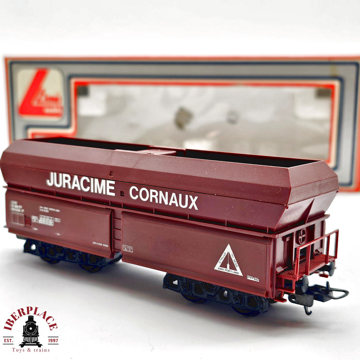 ♻️ 2da mano -  DC Lima 302896 vagón tolva Juracime Cornaux SBB H0 escala 1:87 EH011