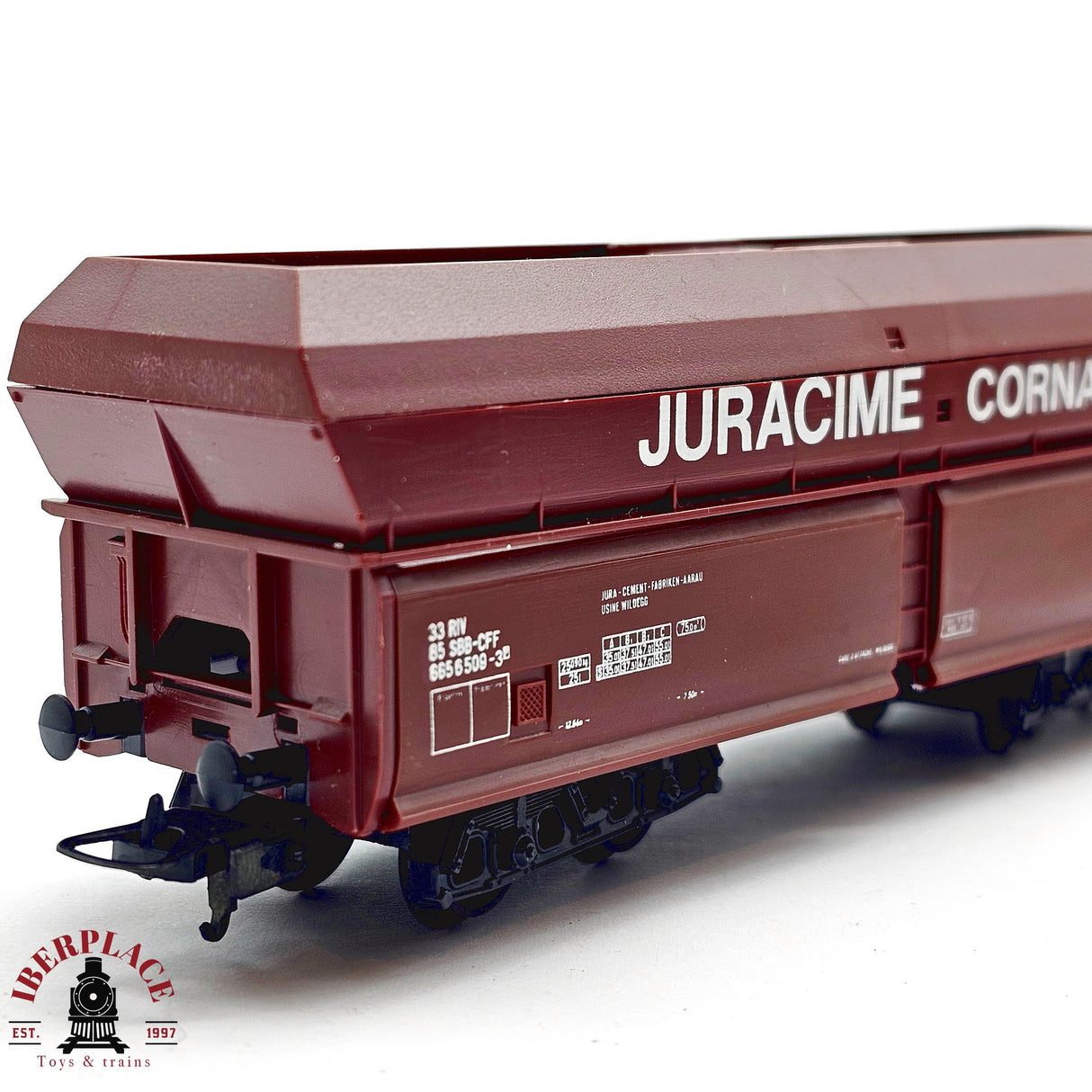 ♻️ 2da mano -  DC Lima 302896 vagón tolva Juracime Cornaux SBB H0 escala 1:87 EH011