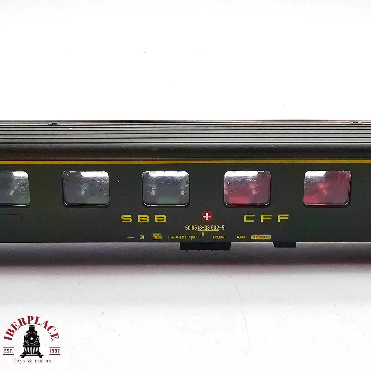 ♻️ 2da mano - DC Roco 4239S vagón pasajeros SBB clase 1 H0 escala 1:87 EH011