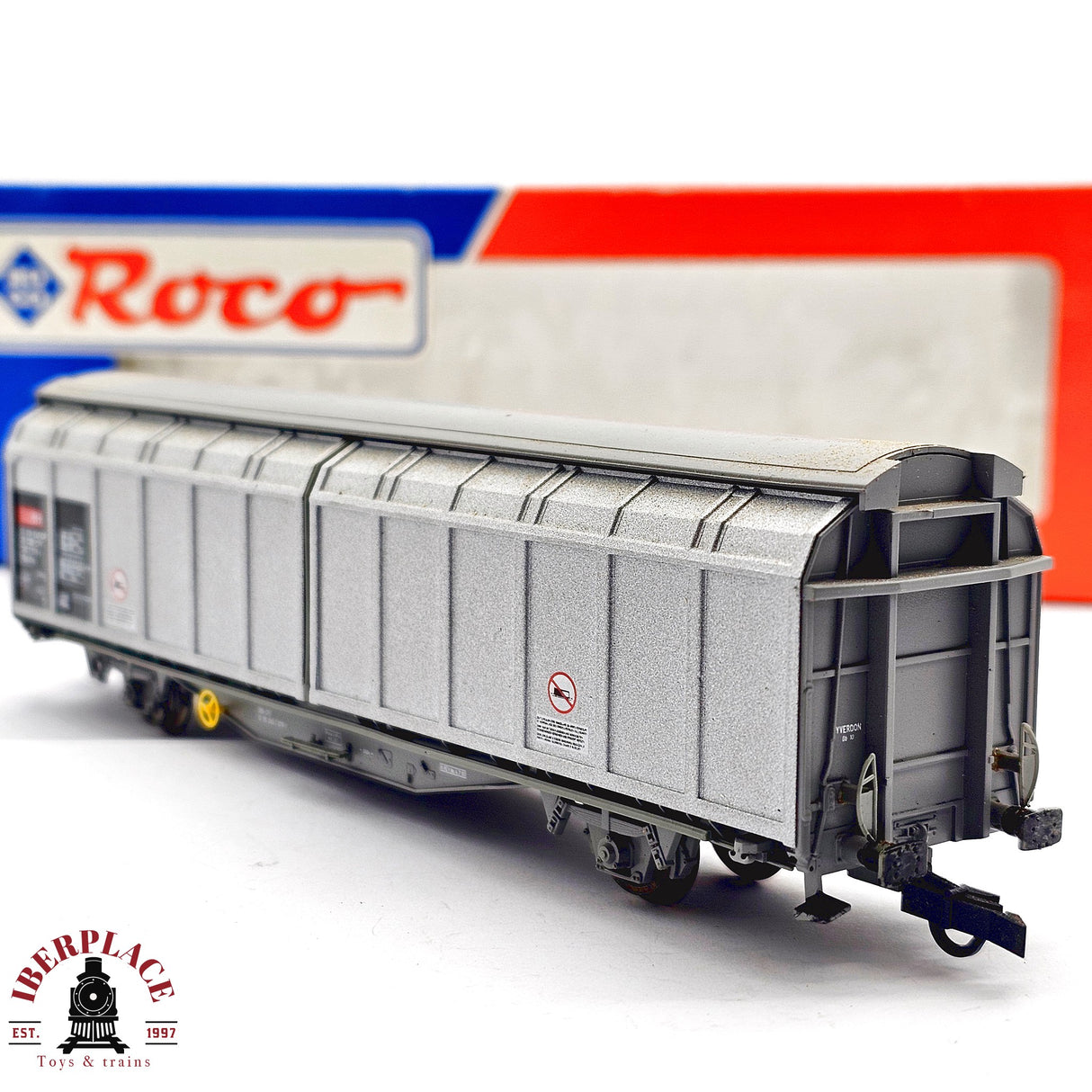 ♻️ 2da mano -  AC Roco 46501 vagón cerrado Europ SBB CFF H0 escala 1:87 EH011