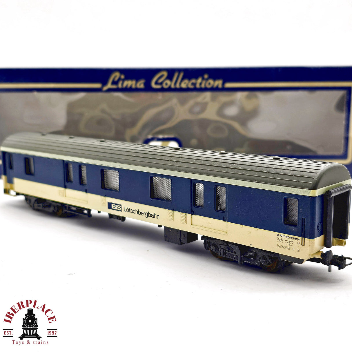 ♻️ 2da mano - DC Lima 309364 vagón equipajes BLS Livery  H0 escala 1:87 EH011