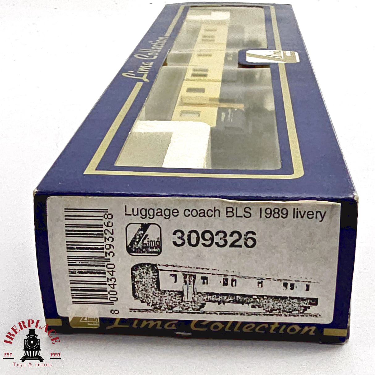 ♻️ 2da mano - DC Lima 309326 vagón equipajes BLS Livery 1989 H0 escala 1:87 EH011