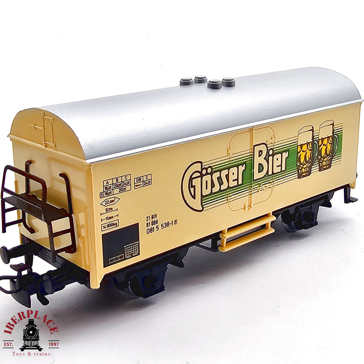 ♻️ 2da mano -  AC Märklin 4567 vagón cervecero Gösser Bier ÖBB H0 escala 1:87 EH011