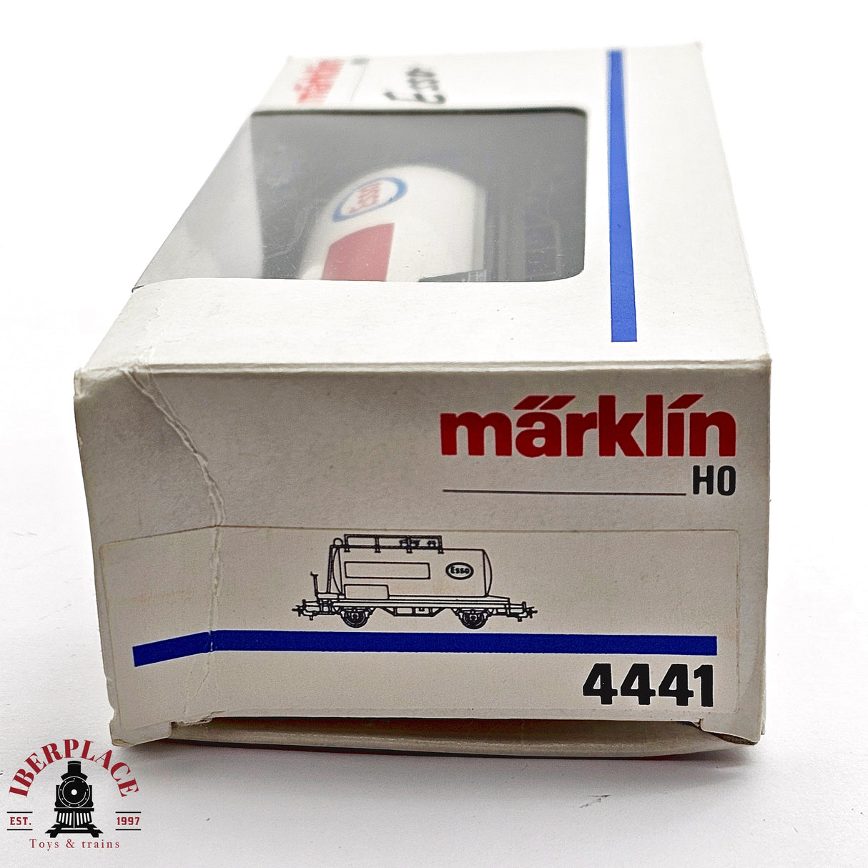 ♻️ 2da mano -  AC Märklin 4441 vagón cisterna Esso DB H0 escala 1:87 EH011
