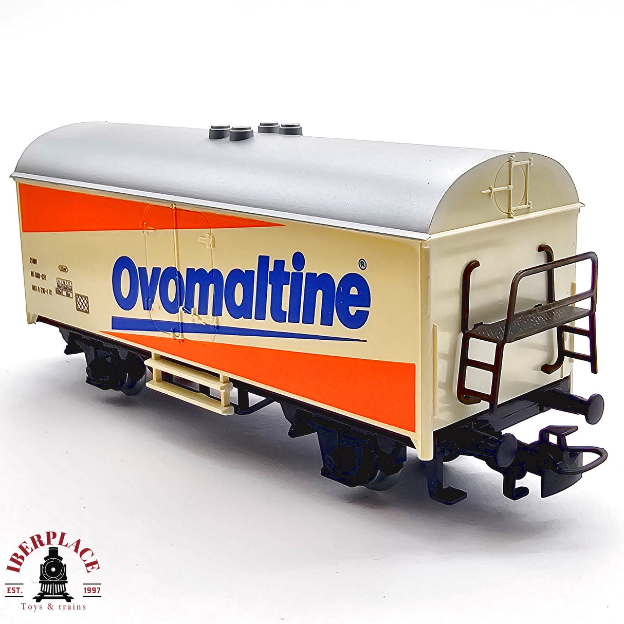 ♻️ 2da mano -  AC Märklin 4428 vagón cerrado Ovomaltine SBB H0 escala 1:87 EH011