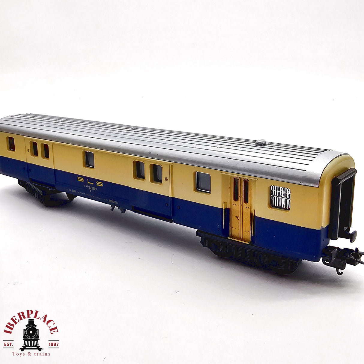 ♻️ 2da mano -  DC lima vagón pasajeros equipaje BLS H0 escala 1:87 EH011