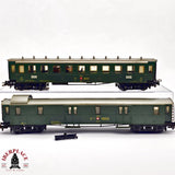♻️ 2da mano - AC 2x Märklin vagones pasajeros y equipaje SBB H0 escala 1:87 EH011