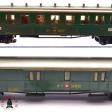 ♻️ 2da mano - AC 2x Märklin vagones pasajeros y equipaje SBB H0 escala 1:87 EH011