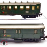 ♻️ 2da mano - AC 2x Märklin vagones pasajeros y equipaje SBB H0 escala 1:87 EH011