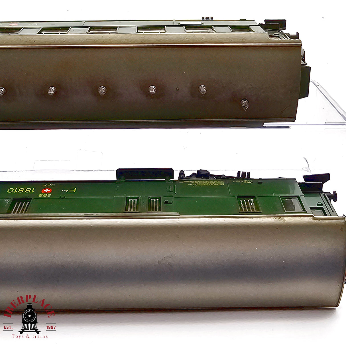 ♻️ 2da mano - AC 2x Märklin vagones pasajeros y equipaje SBB H0 escala 1:87 EH011