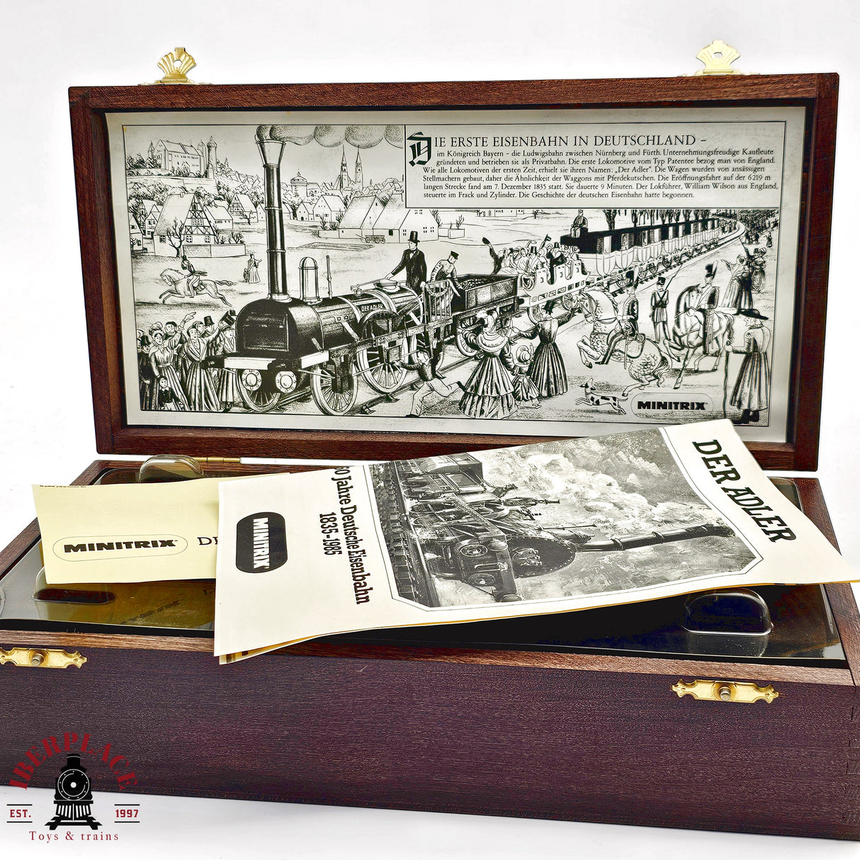 ♻️ 2da mano - Minitrix repuesto caja de madera vacía Der ADLER N escala 1:160 EH011