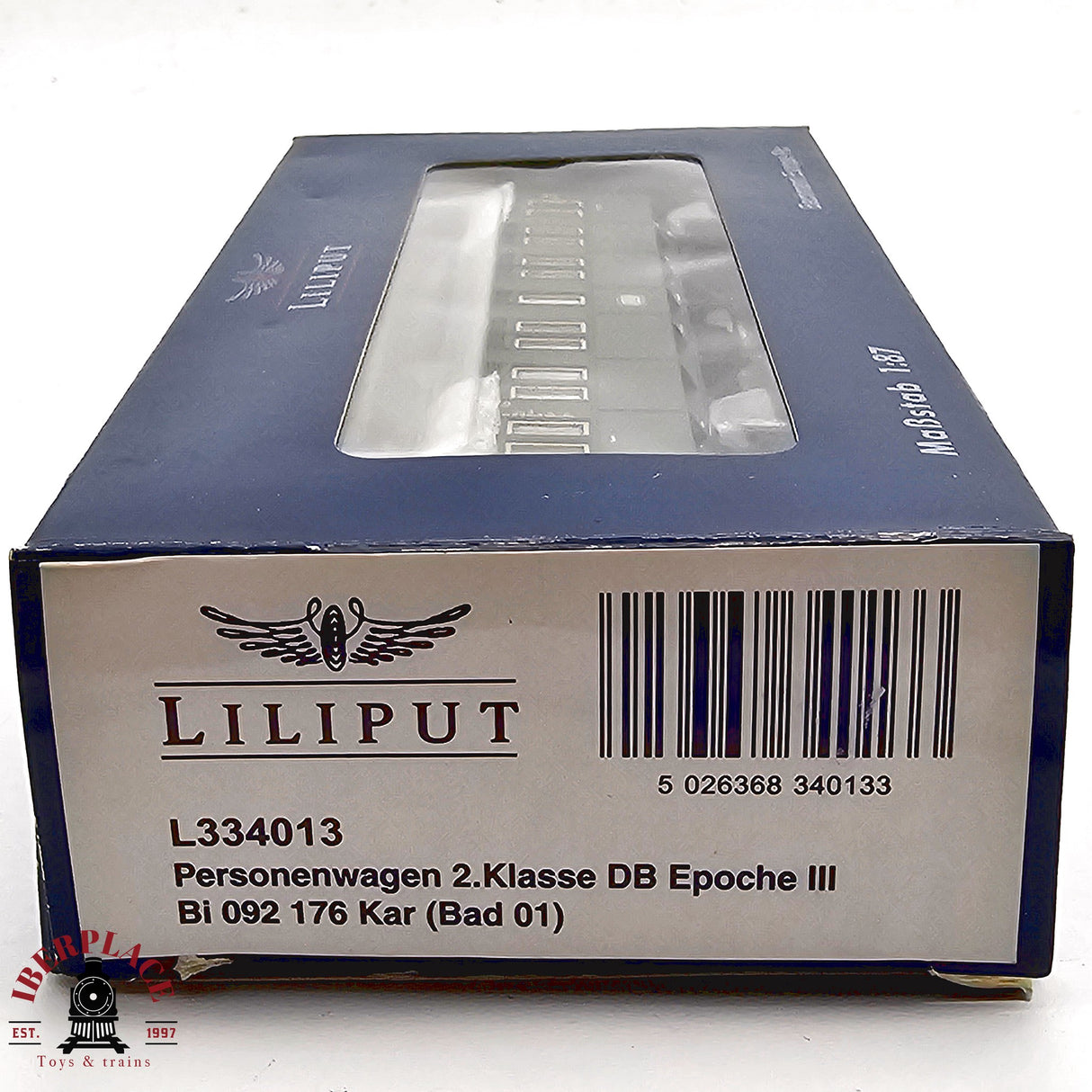 ♻️ 2da mano - DC Liliput L334013 vagón pasajeros Clase 2 DB Ep III H0 escala 1:87 E12