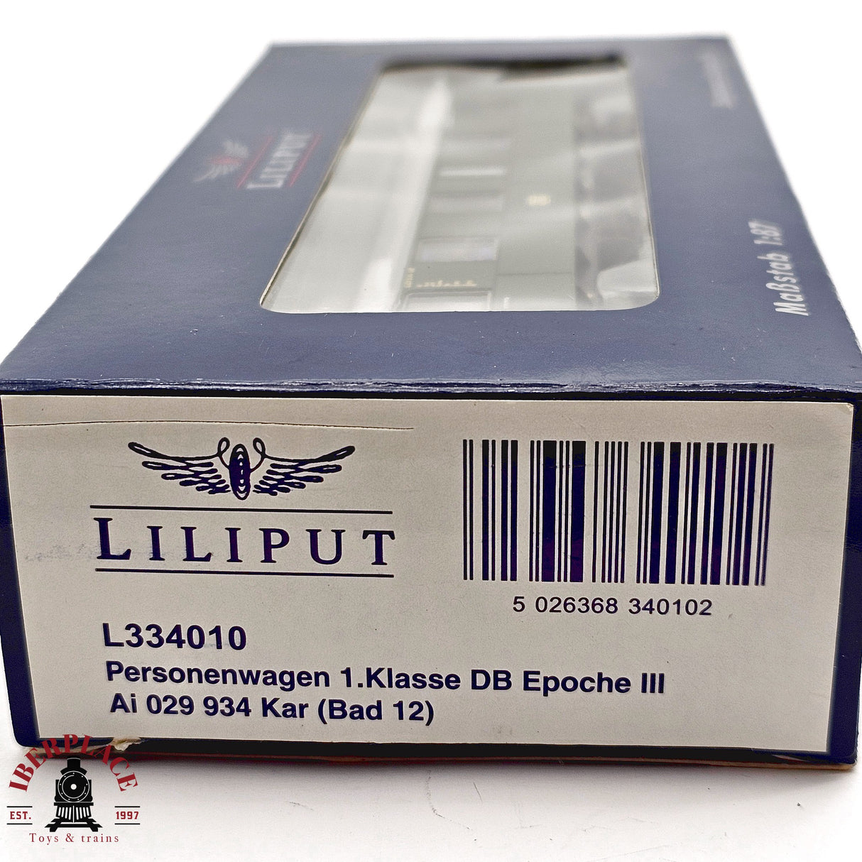 ♻️ 2da mano - DC Liliput L334010 vagón pasajeros Clase 1 DB Ep III H0 escala 1:87 E12